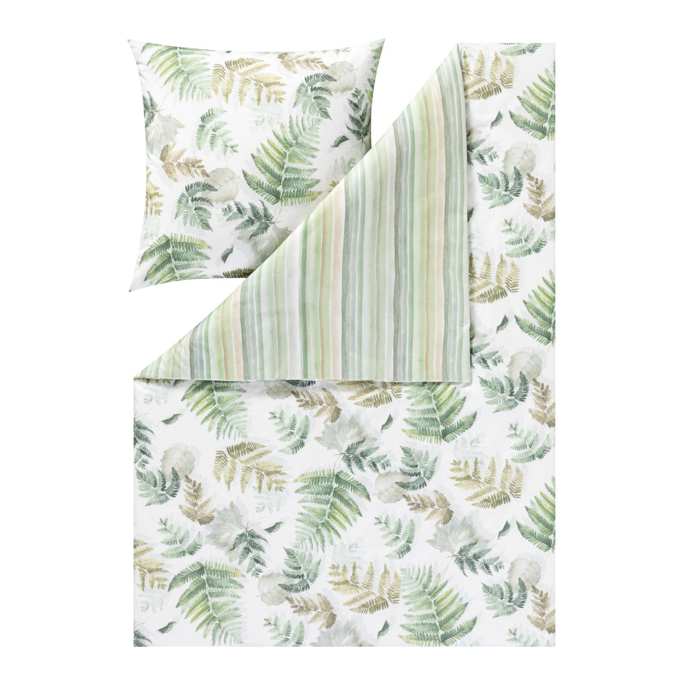 ESTELLA Kuschel-Flanell "Fern leaves" 1/1 Garnitur