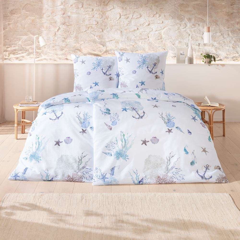 ESTELLA Premium-Seersucker Bettwäsche "George" 1/1 Garnitur Atelier   